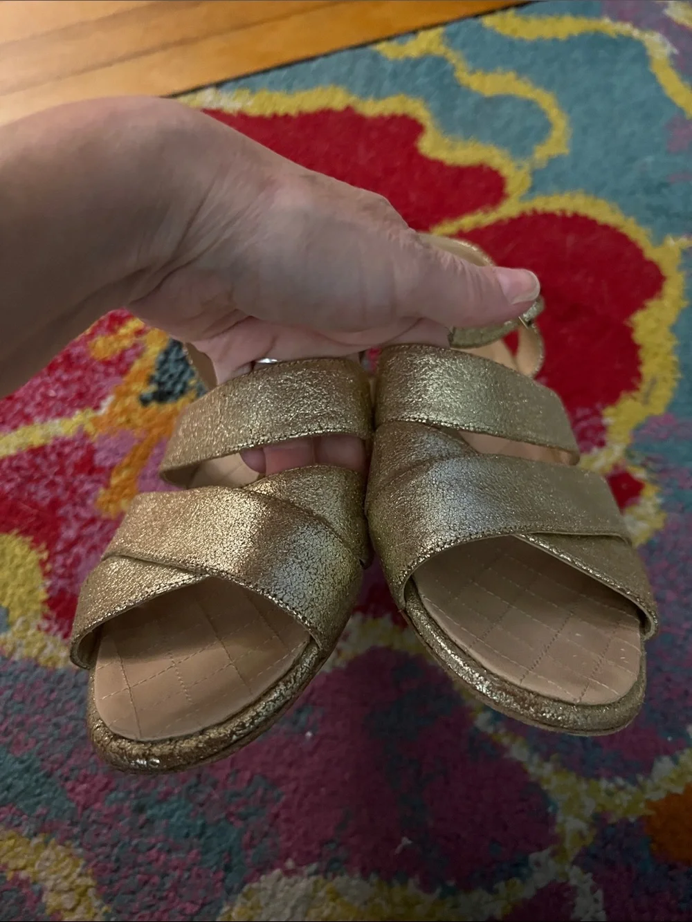 CHANEL Gold Sandal Women’s 39.5